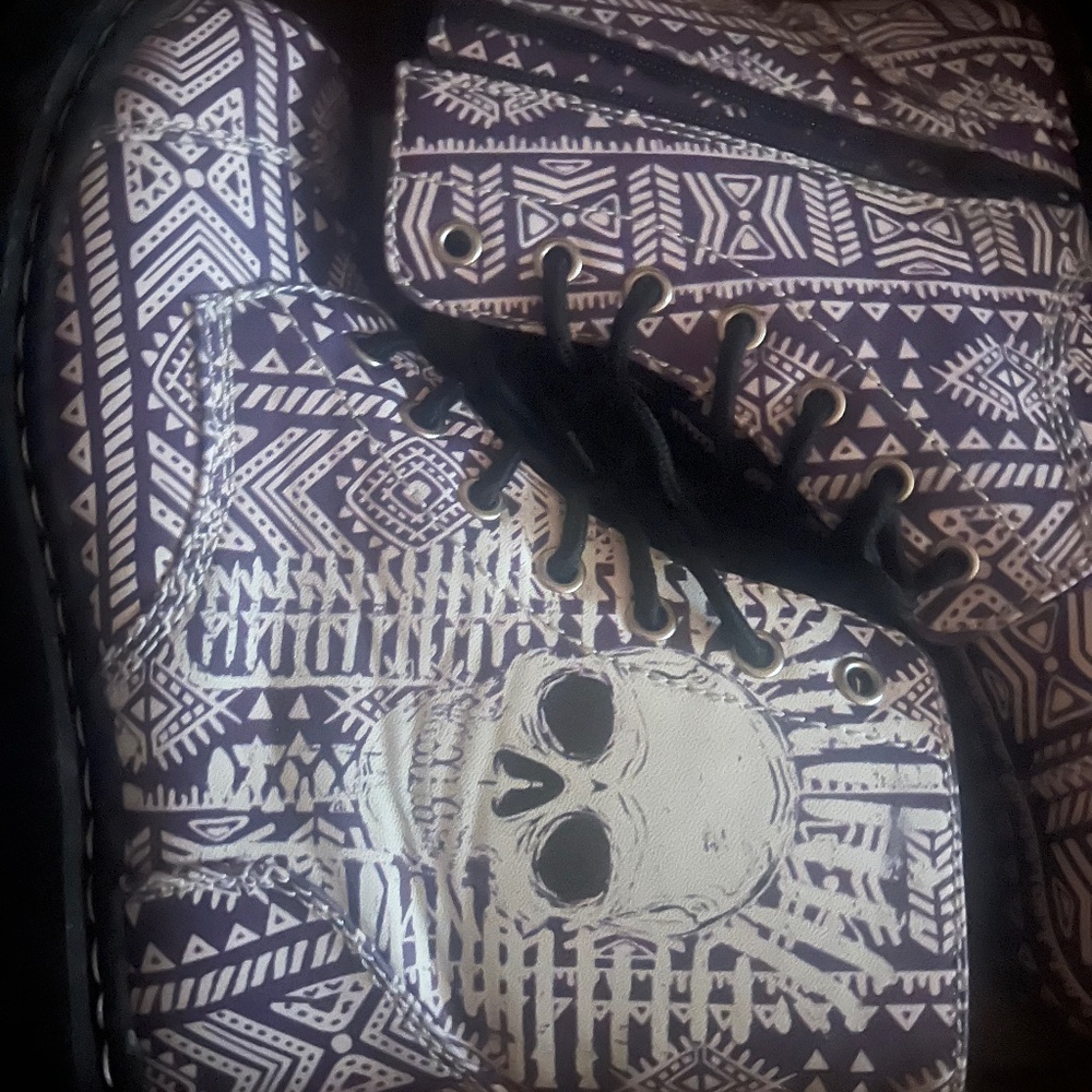 TUK skull combat boots
